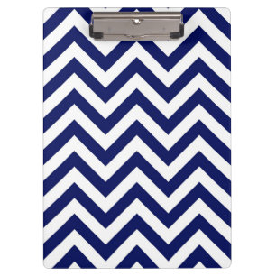 Porte-bloc Navy Blue and White Large Chevron Zig Zag