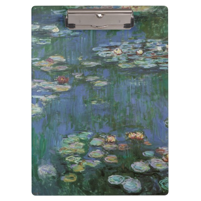 Porte-bloc Nénuphars de Claude Monet, Fleurs Vintages (Devant)