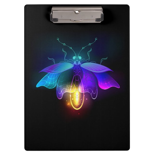 Porte-bloc Neon Firefly sur noir (Devant)