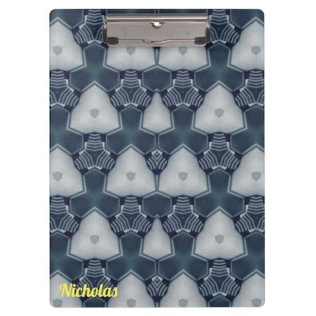 Porte-bloc NICHOLAS ~ Muet gris et blanc design original (Devant)