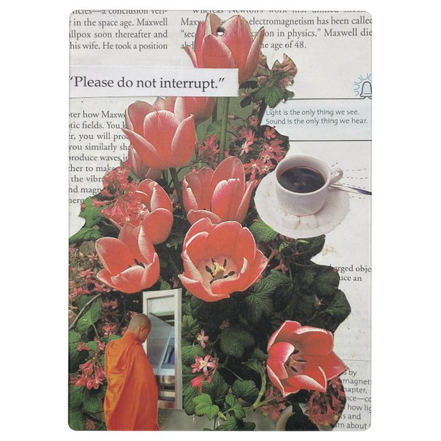 Porte-bloc N'Interrompez Pas L'Argent Matin Café Thé Heure (Dos)