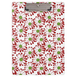 Porte-bloc Noël Rouge et vert marguerite motif floral