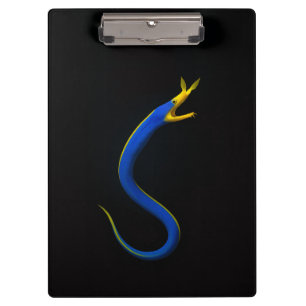 Porte-bloc noir 4 Luxe, Anguille ruban bleu