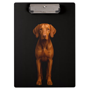 Porte-bloc noir 4 Luxe, chien Vizsla agile