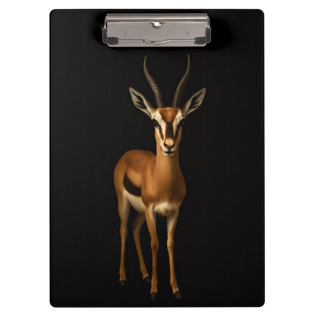 Porte-bloc noir 4 Luxe, Gazella élégante (Devant)