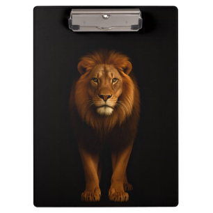 Porte-bloc noir 4 Luxe, Lion majestueux