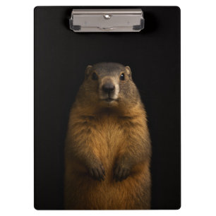 Porte-bloc noir 4 Luxe, Marmotte Fluffy