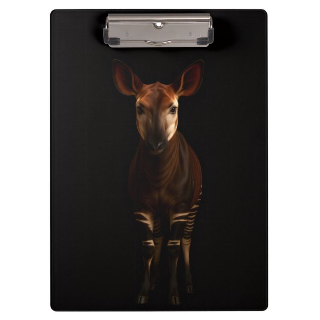 Porte-bloc noir 4 Luxe, Okapi de la forêt (Devant)
