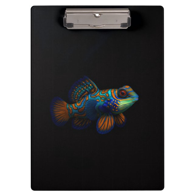 Porte-bloc noir 4 Luxe, poisson Mandarin Dragonet (Devant)