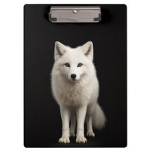 Porte-bloc noir 4 Luxe, Renard arctique ivoire