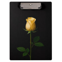 Porte-bloc noir 4 Luxe, Rose jaune ensoleillée