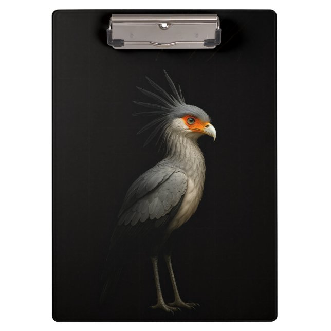 Porte-bloc noir 4 Luxe, secrétaire oiseau (Devant)