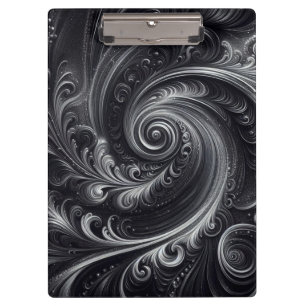 Porte-bloc Noir Blanc Gris Abstrait Moderne Simple Tourbillon