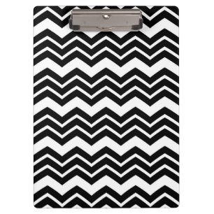 Porte-bloc Noir Blanc Zigzag Chevron Motif Design