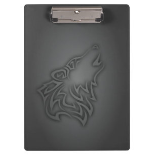 Porte-bloc Noir de la tribu des loups hurleurs