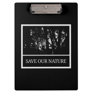 Porte-bloc noir – « Sauvegardons notre nature »