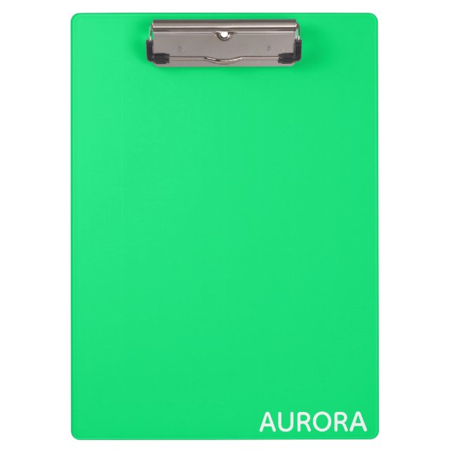 Porte-bloc Nom de couleur verte Aurora (Devant)