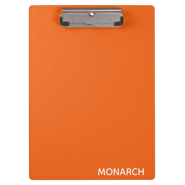 Porte-bloc nom de la couleur orange du papillon monarque (Devant)