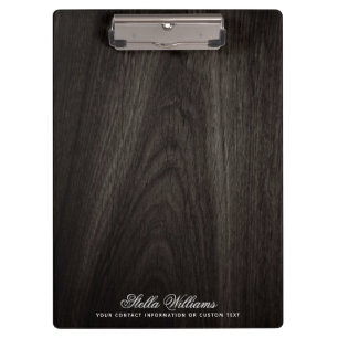 Porte-bloc Nom en bois élégant de coutume de grain de chên