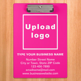 Porte-bloc Nom et logo de l'entreprise sur Porte - bloc rose