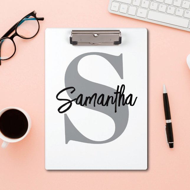 Porte-bloc Nom initial du monogramme (Créateur téléchargé)