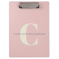 Nom Monogrammé Élégant Rose Pâle Professionnel