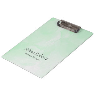 Porte-bloc Nom personnalisé aquarelle verte