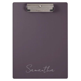Porte-bloc Nom personnalisé élégant Purple Taupe