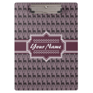 Porte-bloc Nom personnalisé pourpre violet cerf #V1