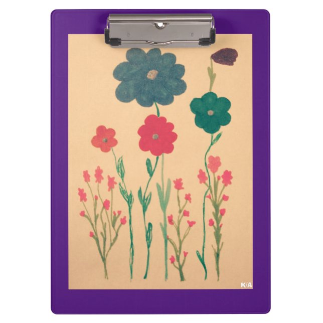 Porte-bloc Nostalgie florale de style ancien (Devant)