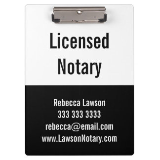 Porte-bloc Notary Black White Promo Pro clipboard