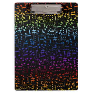 Porte-bloc Notes de musique colorées dansantes Amoureux de la