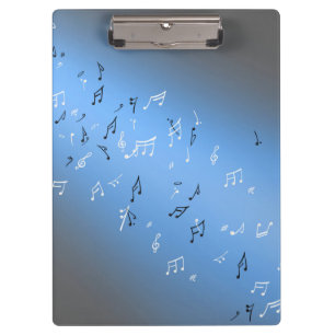 Porte-bloc Notes musicales dans le bleu clair de lune