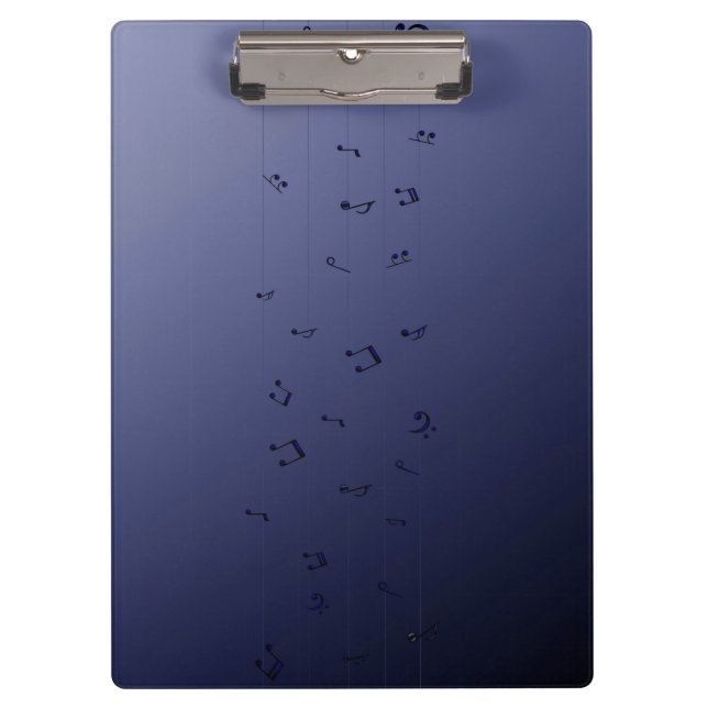 Porte-bloc Notes musicales Dark Ombre Marine (Devant)