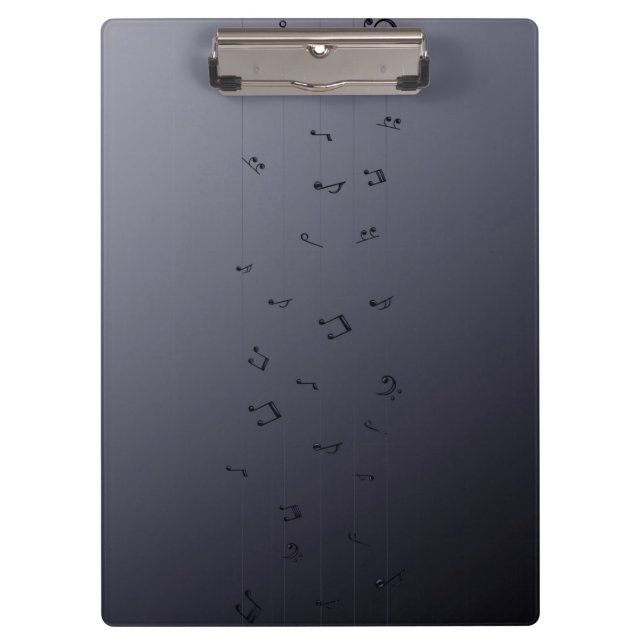 Porte-bloc Notes musicales Ombre foncé gris (Devant)