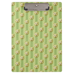 Porte-bloc Nounours Ours en Teddy Vert Matcha et Rayures