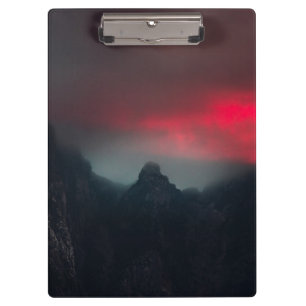Porte-bloc Nuages brûlants, brouillard et montagnes