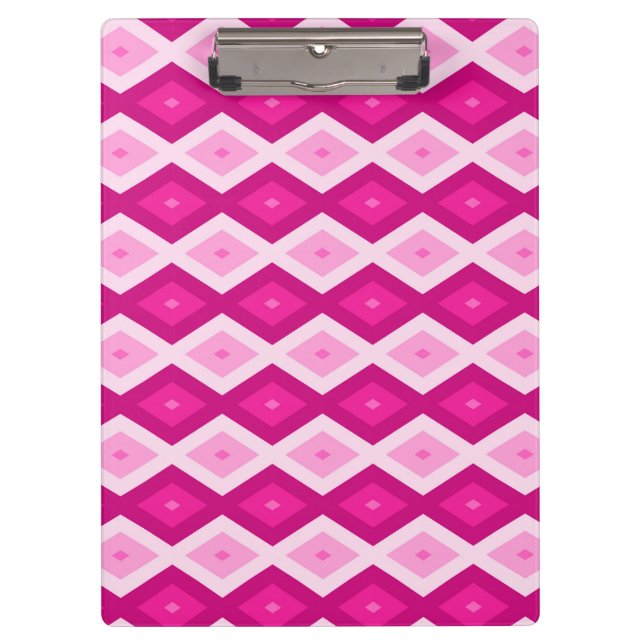 Porte-bloc Nuances de motif de diamant fuchsia (Devant)