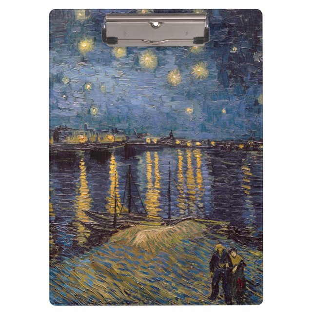 Porte-bloc Nuit étoilée sur le Rhône par Vincent Van Gogh (Devant)