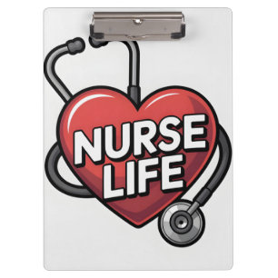 Porte-bloc "Nurse Life" Design graphique avec coeur