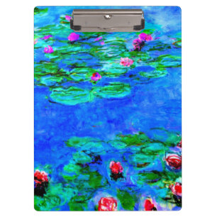 Porte-bloc Nymphéas, Rouge, par Oscar-Claude Monet