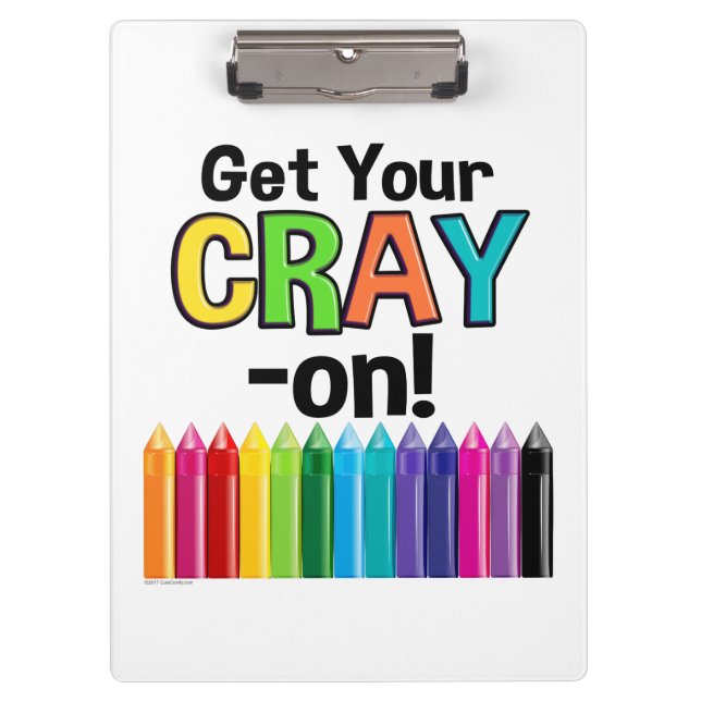 Porte-bloc Obtenez votre Cray On Rainbow Crazy Crayon Art Tea (Devant)