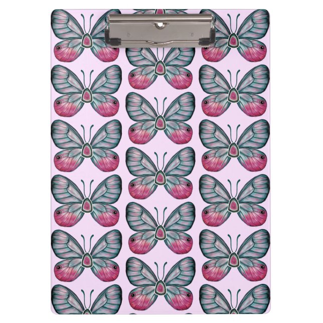 Porte-bloc Octobre Pink verre papillon Motif Design (Devant)
