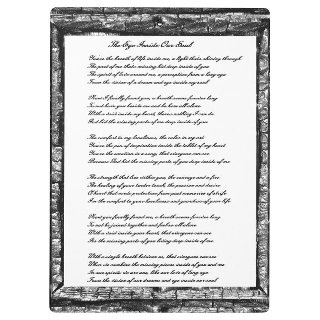 Porte-bloc Œil à l'intérieur de notre âme (Dos)