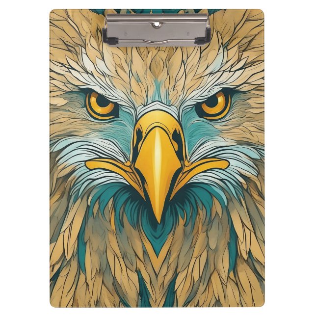 Porte-bloc Oeuvre d'aigle doré (Devant)