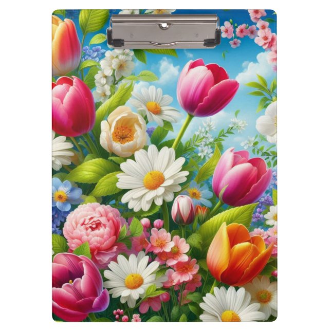 Porte-bloc OEuvre florale/printanière (Devant)