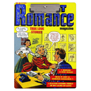 Porte-bloc Office Romance Lady En Rouge Vintage Comics