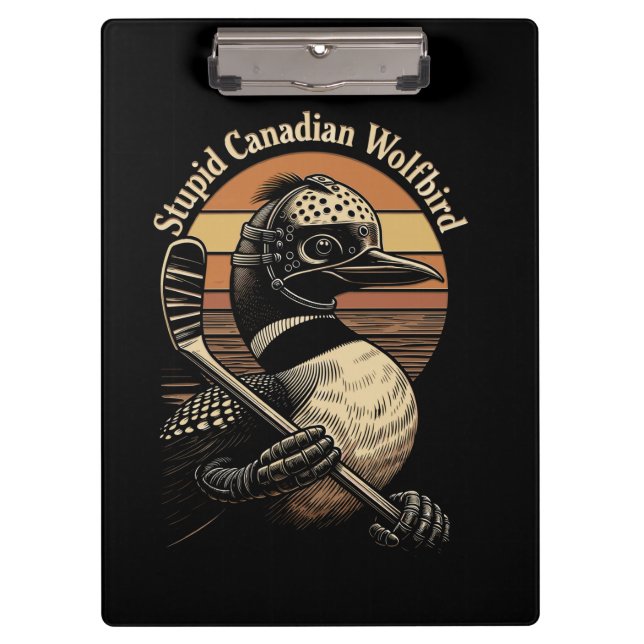 Porte-bloc Oiseau loup canadien stupide (Devant)