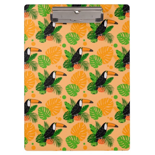 Porte-bloc Oiseau tropical Toucan Motif sans couture (Devant)