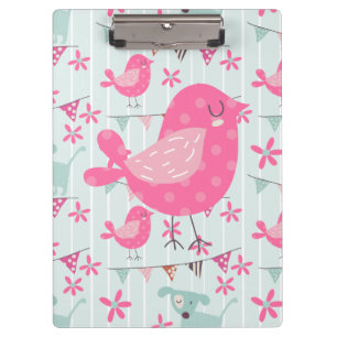 Porte-bloc Oiseaux, Chiens, Bannières, Fleurs